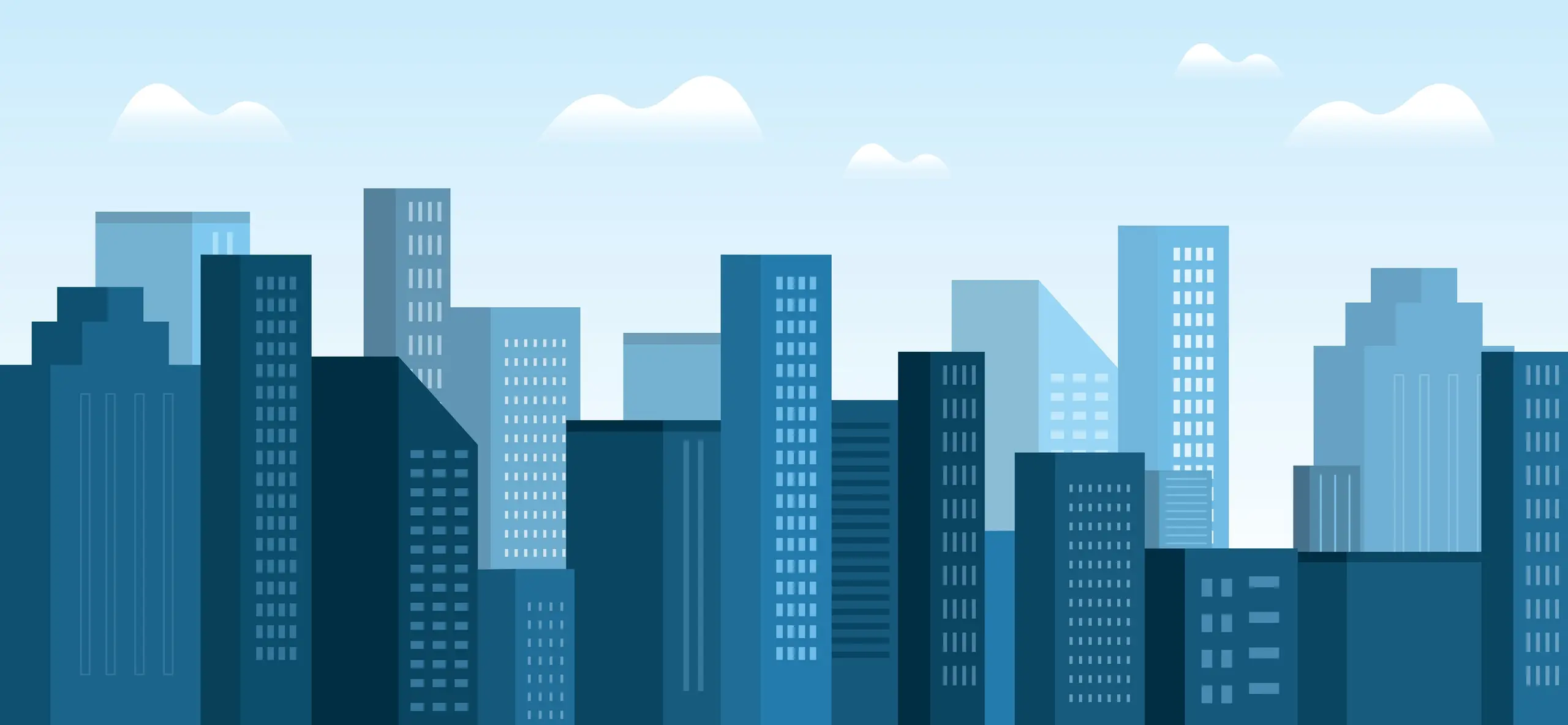 Vector art of high rise buildings
